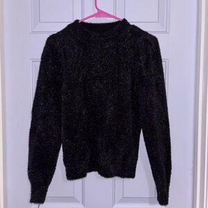 White House Black Market Shimmering Black Sweater